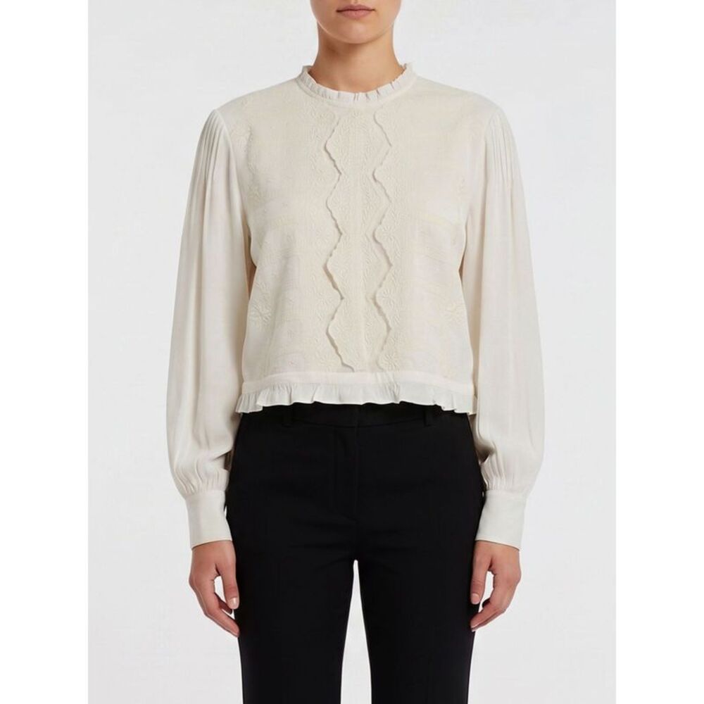 Twinset Women Twinset Long-Sleeved Viscose Blouse With Floral Print Details